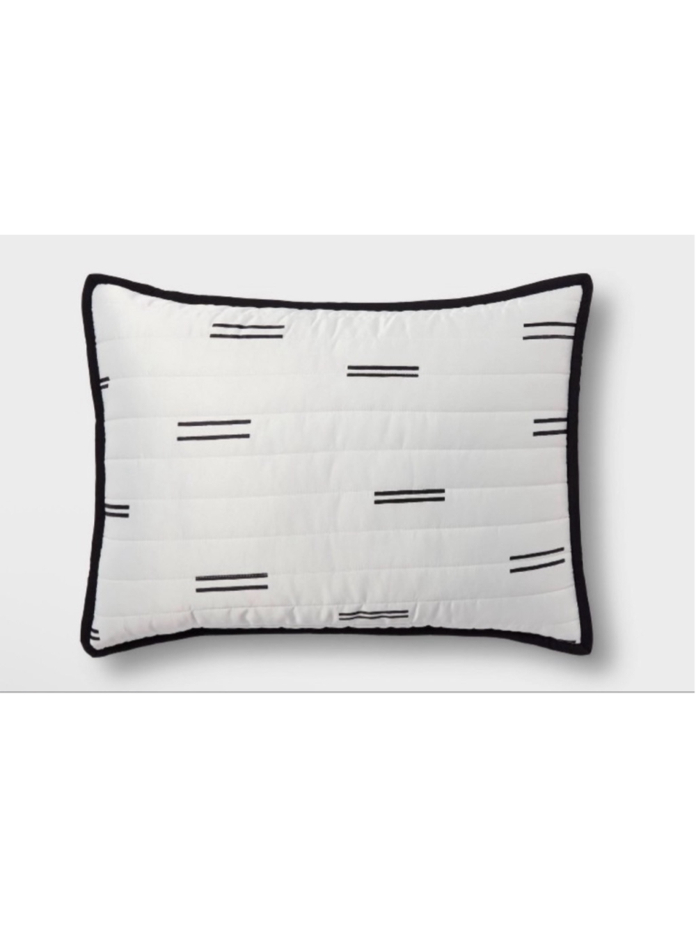 NEW Standard Satin Quilt Sham White/Black Target Room Essentials